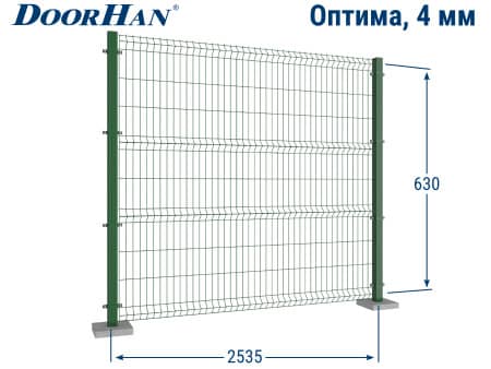 Купить 3D заборную секцию ДорХан 2535×630 мм в Санкт-Петербурге от 1147 руб.